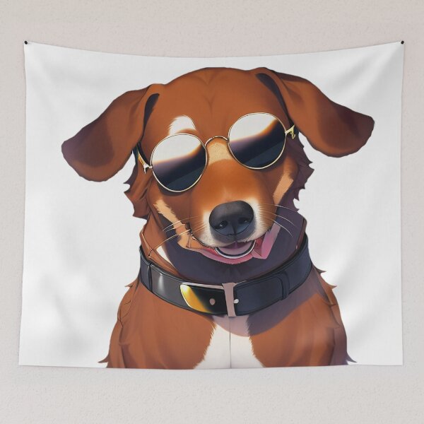 Item preview, Cool Dog Wearing Sunglasses Sticker designed and sold by BAYFAIRE.