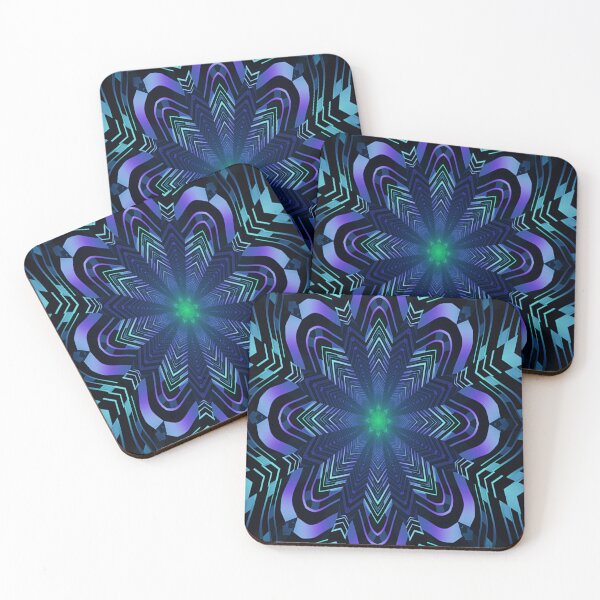 Artikelvorschau, Lila blaue abstrakte Blumen-Mandala entworfen und verkauft von adoredigitals.