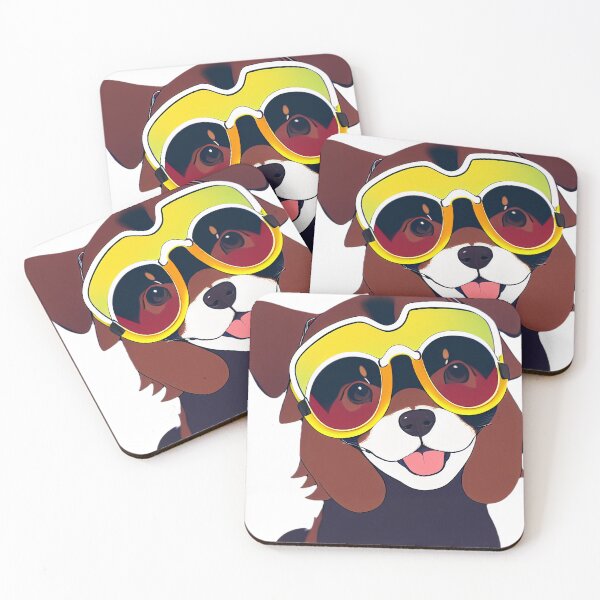 Item preview, Happy Dog Glasses Sticker designed and sold by BAYFAIRE.