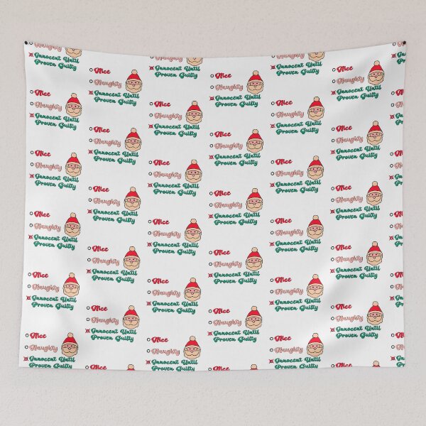 Item preview, Nice Naughty Innocent until proven guilty Retro ChristmasT-Shirt designed and sold by Pogogogo.