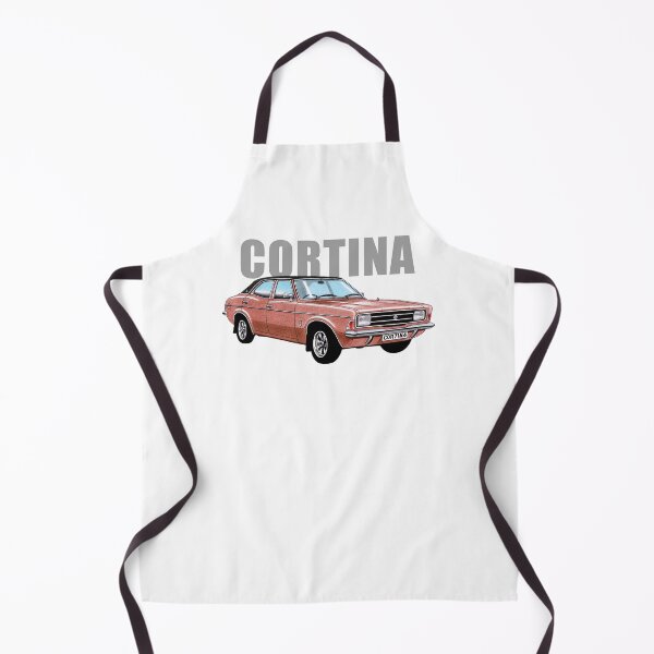Item preview, Ford Cortina Mk3 4-door saloon in brown with 'Cortina' text designed and sold by Retroblast.