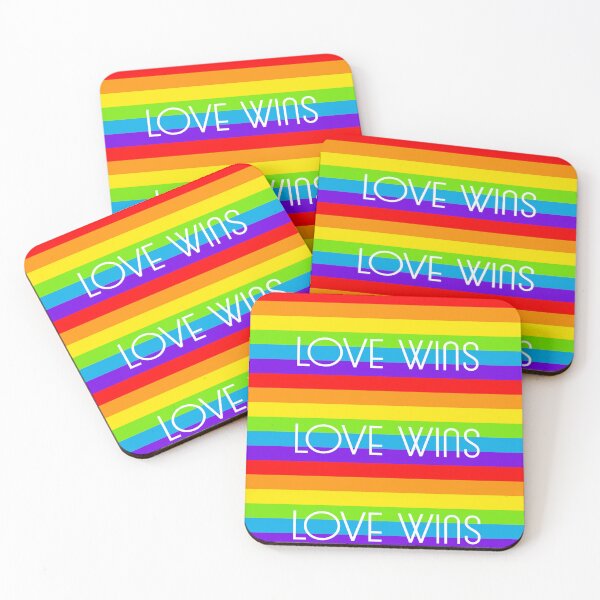 Item preview, LGBT Love Wins Rainbow  flag Typographic designed and sold by Lgbtq-life.