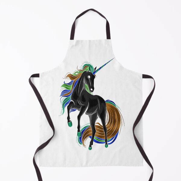 Artikelvorschau, CUTE BLACK PRANCING COLORFUL MANED UNICORN entworfen und verkauft von sailorsam1805.