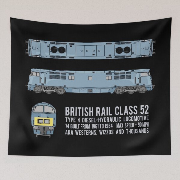 Item preview, British Rail Class 52 Western Wizzo Locomotive Diagrams Gift designed and sold by Maljonic.