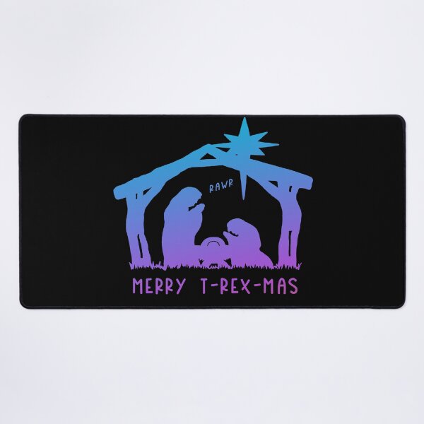 Item preview, Christmas Cheer: Merry T-Rex-Mas (blue-purple text) designed and sold by Ofeefee.