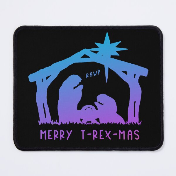 Item preview, Christmas Cheer: Merry T-Rex-Mas (blue-purple text) designed and sold by Ofeefee.