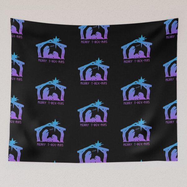 Item preview, Christmas Cheer: Merry T-Rex-Mas (blue-purple text) designed and sold by Ofeefee.