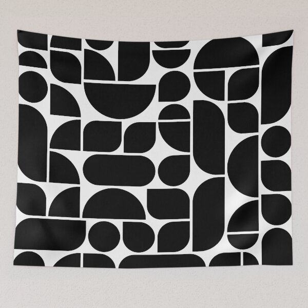 Item preview, Minimal Geometric Shapes 04 | Abstract Art Mid Century Bauhaus Inspired  Black designed and sold by MarleneCanto.