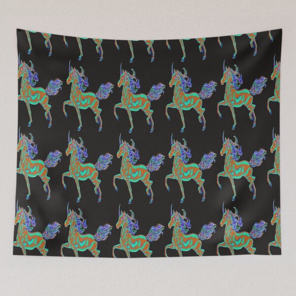 Item preview, COOL PRANCING COLORFUL MANED UNICORN designed and sold by sailorsam1805.