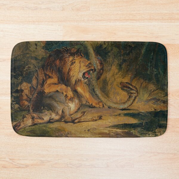 Item preview, Lion Defending its Prey | Edwin Landseer | 1840 Nature Art designed and sold by CJET.