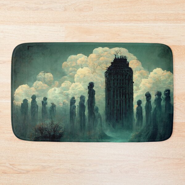 Item preview, Creepy Old Town - Surrealist Digital Art of a Nightmare Landscape designed and sold by Neitherworld-BJ.