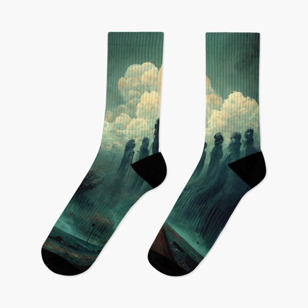 Item preview, Creepy Old Town - Surrealist Digital Art of a Nightmare Landscape designed and sold by Neitherworld-BJ.