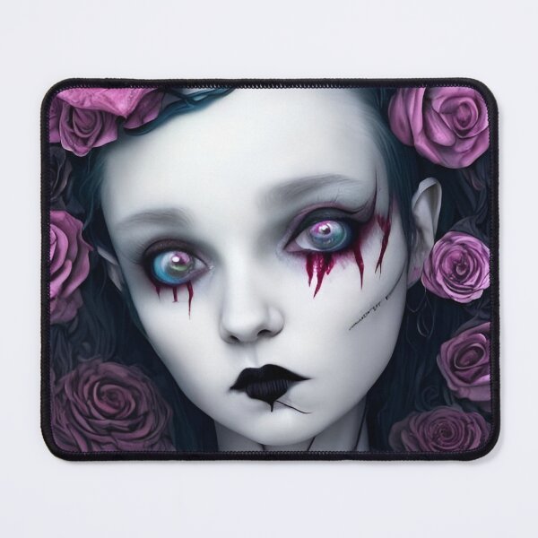 Item preview, Beautiful Gothic Girl with Roses designed and sold by GhastlyThings.