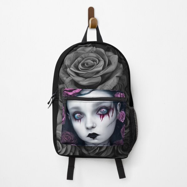 Item preview, Beautiful Gothic Girl with Roses designed and sold by GhastlyThings.