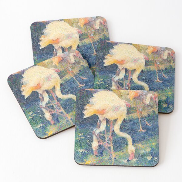 Item preview, Greater flamingos at the Lake District Wildlife Park, Bassenthwaite, Cumbria designed and sold by LymphomaLass.