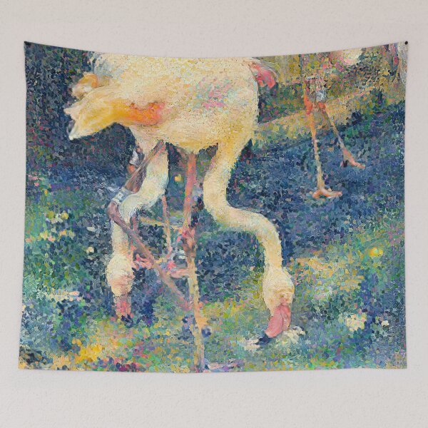 Item preview, Greater flamingos at the Lake District Wildlife Park, Bassenthwaite, Cumbria designed and sold by LymphomaLass.