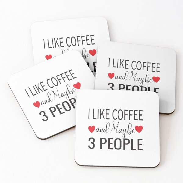 Item preview, I Like Coffee & Maybe 3 People designed and sold by KAkarimassouqi.