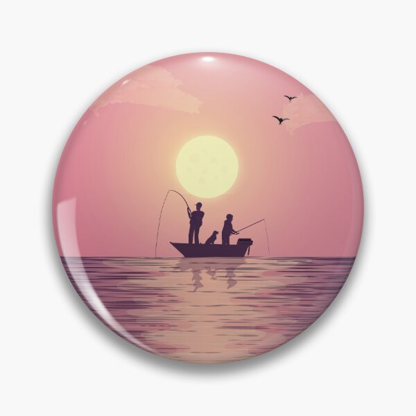 Item preview, Sunset sea view with fishing boat designed and sold by Tifazak.