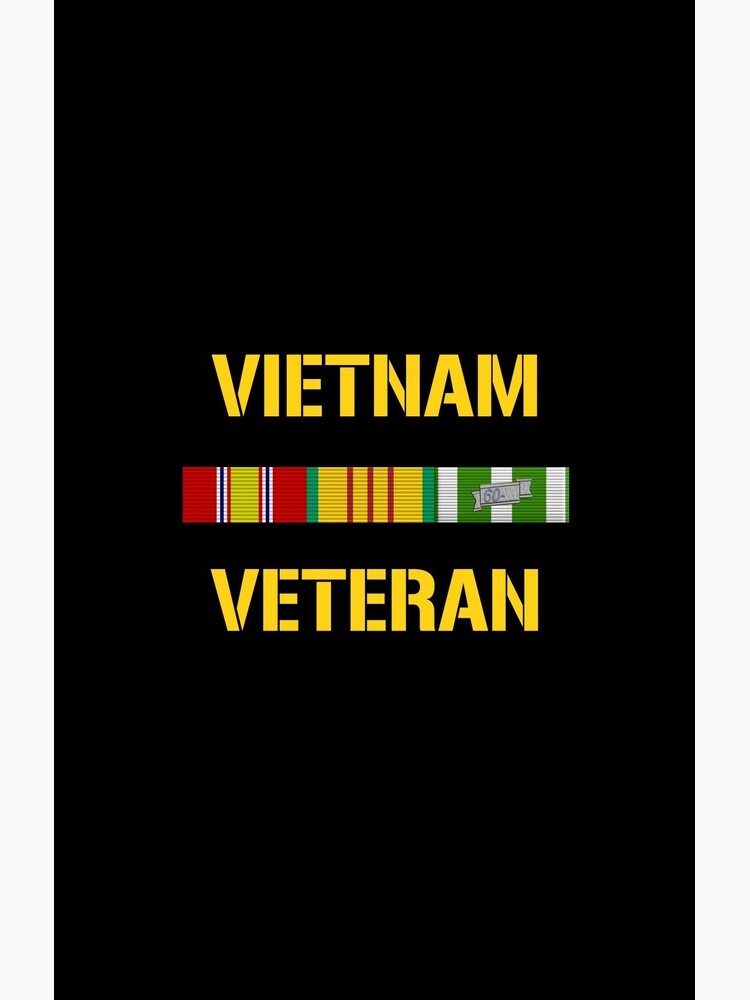 Artwork view, Vietnam Veteran Ribbon Bar designed and sold by warishellstore