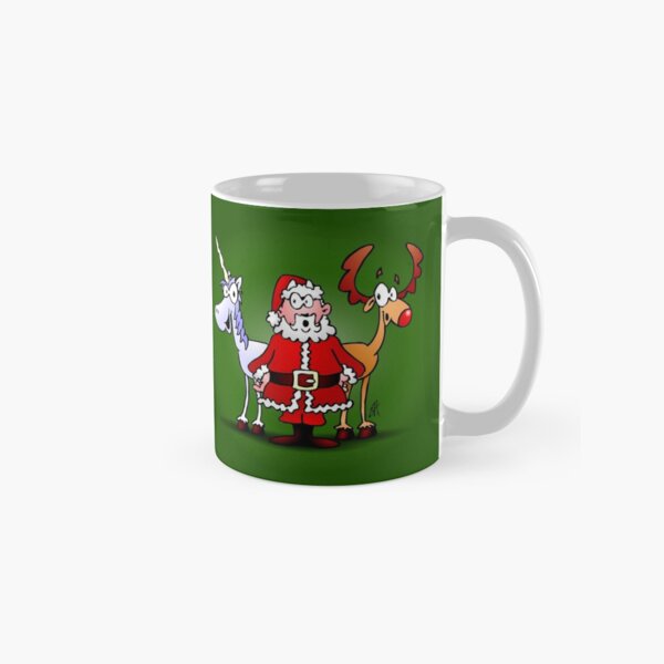 Santa, reindeer, unicorn Classic Mug