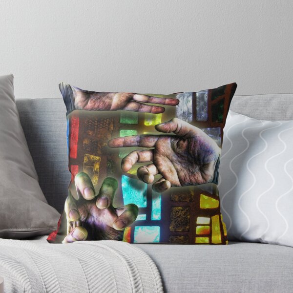 Item preview, Three Hands on Stain Glass designed and sold by GolemAura.
