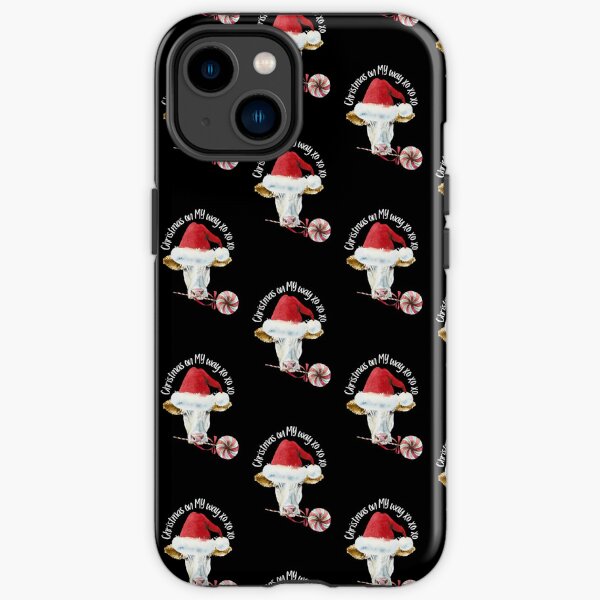 Weihnachten auf MEINEM Weg XO XO XO / Lustiges Aquarell schwarz iPhone Robuste Hülle