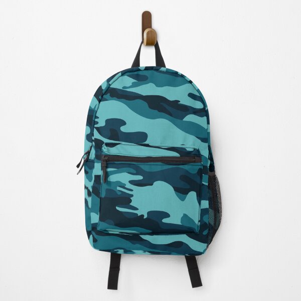 Item preview, Army Military Camouflage Navy Blue Turquoise Pattern Men Women designed and sold by emma60.