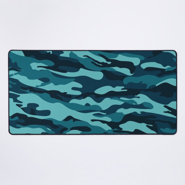 Item preview, Army Military Camouflage Navy Blue Turquoise Pattern Men Women designed and sold by emma60.