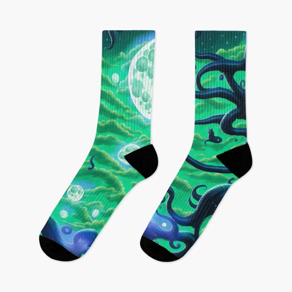 Item preview, Alien planet landscape with monster tentacle-trees letting spores out I designed and sold by BrachiaST.