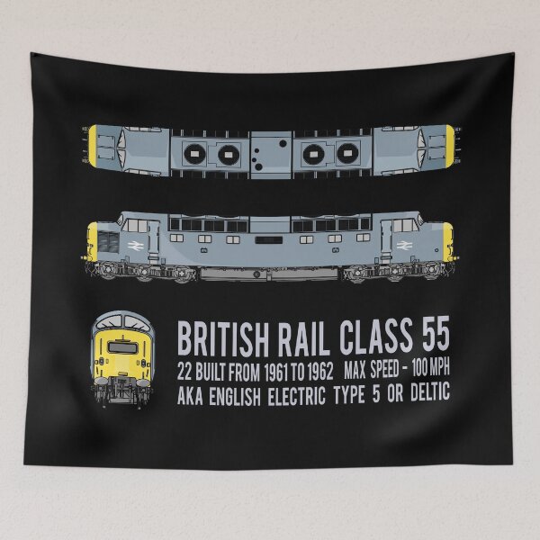 Item preview, British Rail Class 55 Deltic Train Locomotive Diagrams Gift designed and sold by Maljonic.