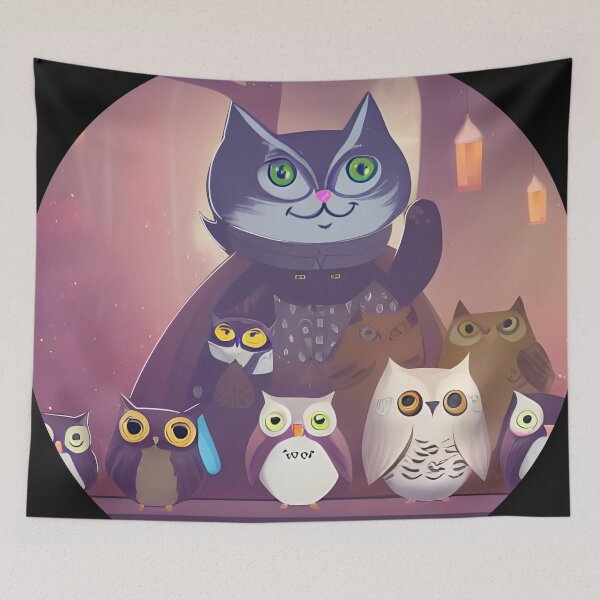 Item preview, Cat and Owl designed and sold by duke818.