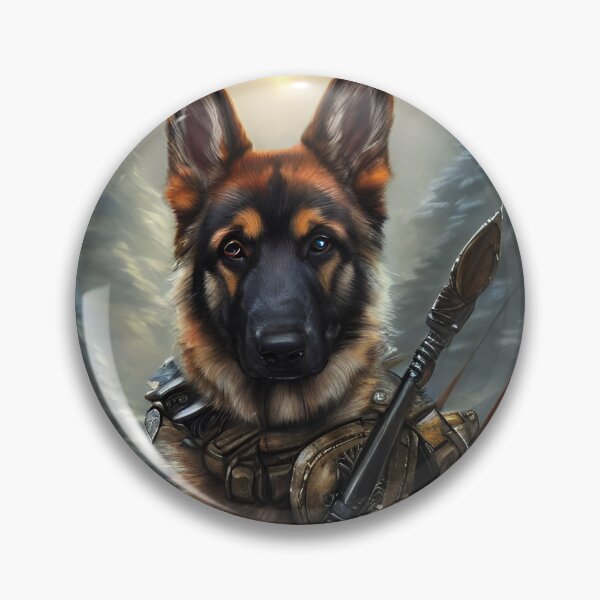Item preview, AI Generated Art, War German Shepherd designed and sold by RabbitHoleMI.