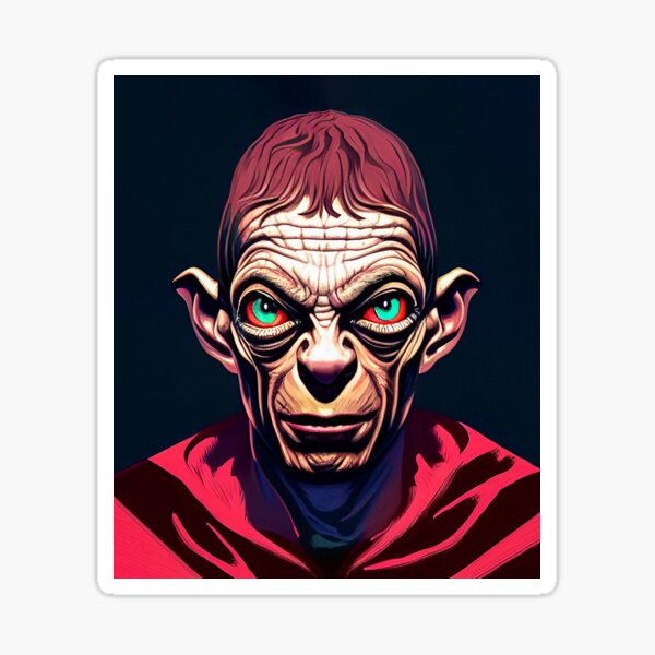 Gollum Gollums Transformation Sticker For Sale By Horrorsshop