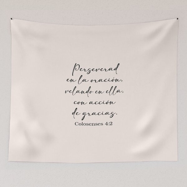 Item preview, Colosenses 4:2, Spanish Bible Verse designed and sold by Aryam Quotes.