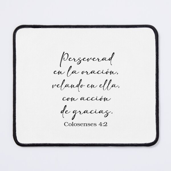 Item preview, Colosenses 4:2, Spanish Bible Verse designed and sold by Aryam Quotes.