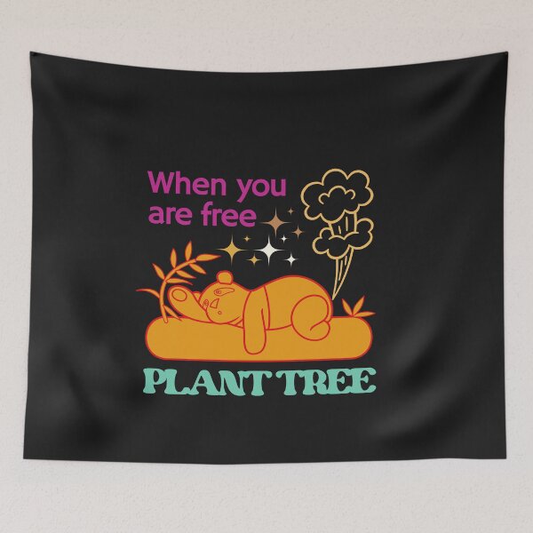 Item preview, When you are free plant a tree funny sleeping panda, Save the earth, Make earth green, save the planet, save soil designed and sold by dsignstore911.