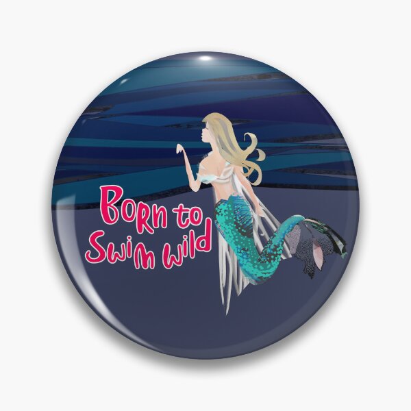Item preview, Wild open water swimming mermaid for swimmer swim lovers. Caroline Laursen original designed and sold by Caroline Laursen.