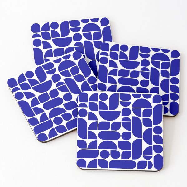 Item preview, Minimal Geometric Shapes 04 | Abstract Art Mid Century Bauhaus Inspired Blue Ultramarine designed and sold by MarleneCanto.