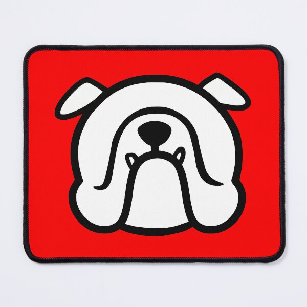 Item preview, English Bulldog face silhouette - white Bully dog breed bias - white bulldog - Smooshface United designed and sold by smooshfaceutd.