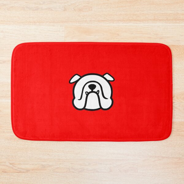 Item preview, English Bulldog face silhouette - white Bully dog breed bias - white bulldog - Smooshface United designed and sold by smooshfaceutd.