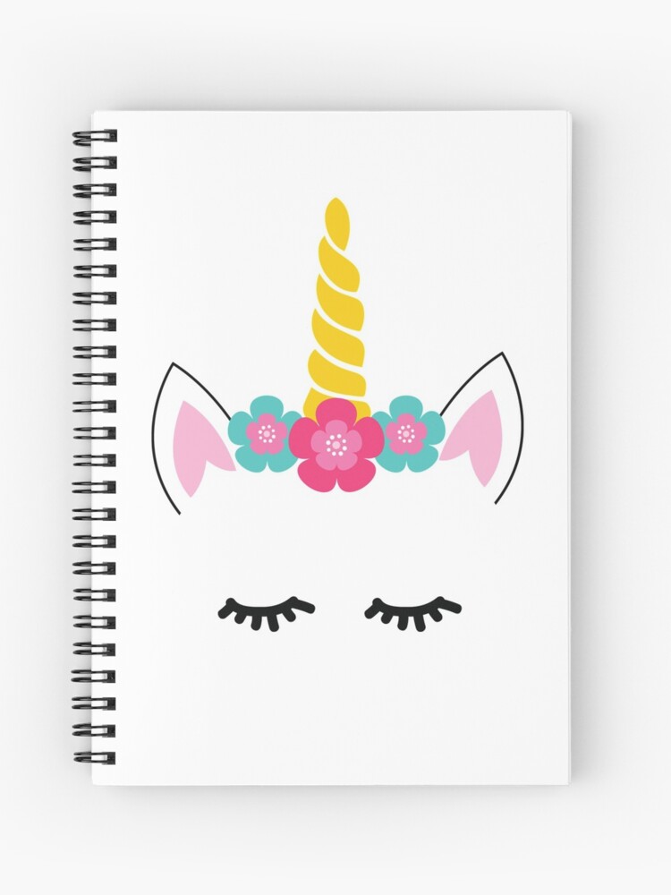 Cuaderno de espiral «Cara de unicornio» de colorbyte | Redbubble