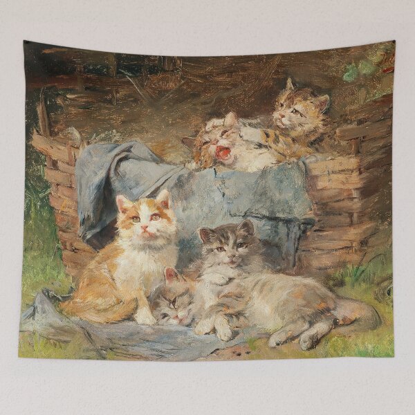 Item preview, Playful Cats | Julius Adam the Younger | 1910 Animal Art designed and sold by CJET.