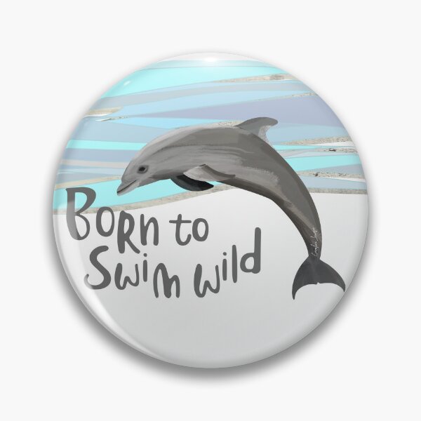 Item preview, Wild open water swimming dolphin for swimmer swim lovers. Caroline Laursen original designed and sold by Caroline Laursen.