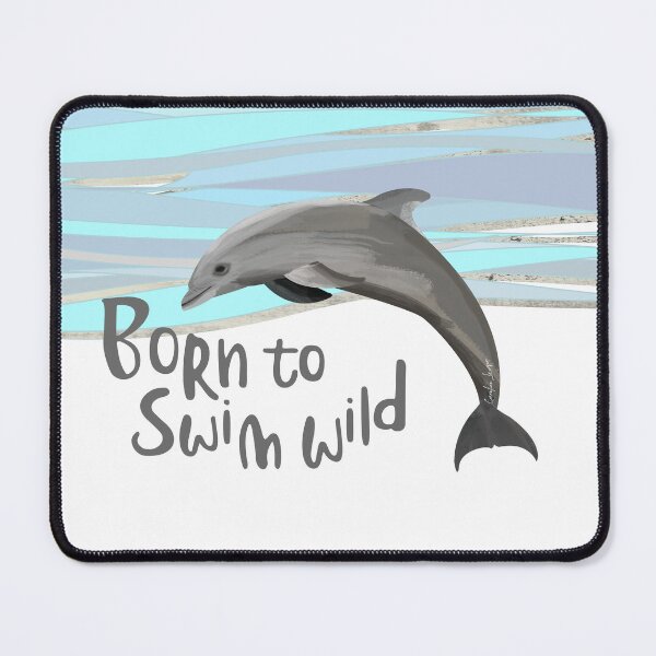 Item preview, Wild open water swimming dolphin for swimmer swim lovers. Caroline Laursen original designed and sold by Caroline Laursen.