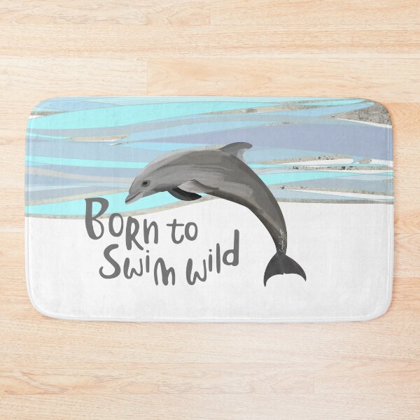 Item preview, Wild open water swimming dolphin for swimmer swim lovers. Caroline Laursen original designed and sold by Caroline Laursen.
