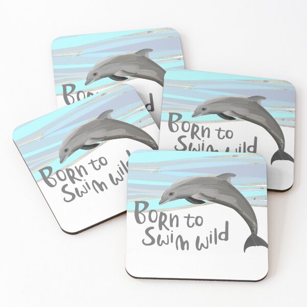 Item preview, Wild open water swimming dolphin for swimmer swim lovers. Caroline Laursen original designed and sold by Caroline Laursen.