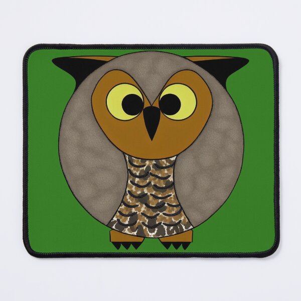 Item preview, A cartoonish round great horned owl III designed and sold by BrachiaST.
