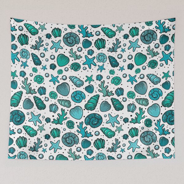 Item preview, Turquoise Seashells World designed and sold by NadyaOrangeKiss.