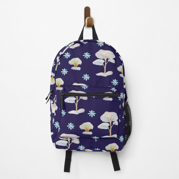 Item preview, Watercolor Trees and bushes in the snow Snowflakes and tree seamless patern dark blue background patern Christmas patern Cute patern designed and sold by Sunflower-7.