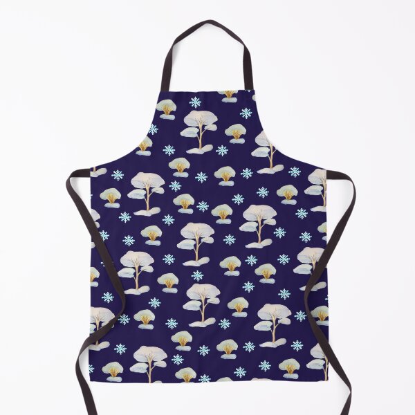 Item preview, Watercolor Trees and bushes in the snow Snowflakes and tree seamless patern dark blue background patern Christmas patern Cute patern designed and sold by Sunflower-7.